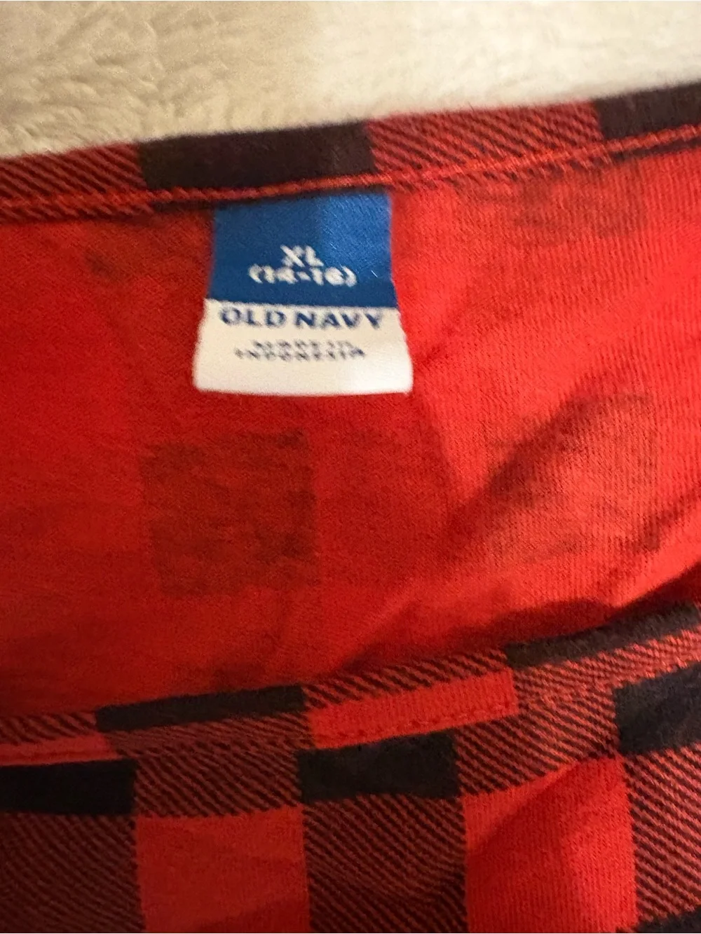 Old Navy Red and Black Buffalo Plaid Shirt Dress